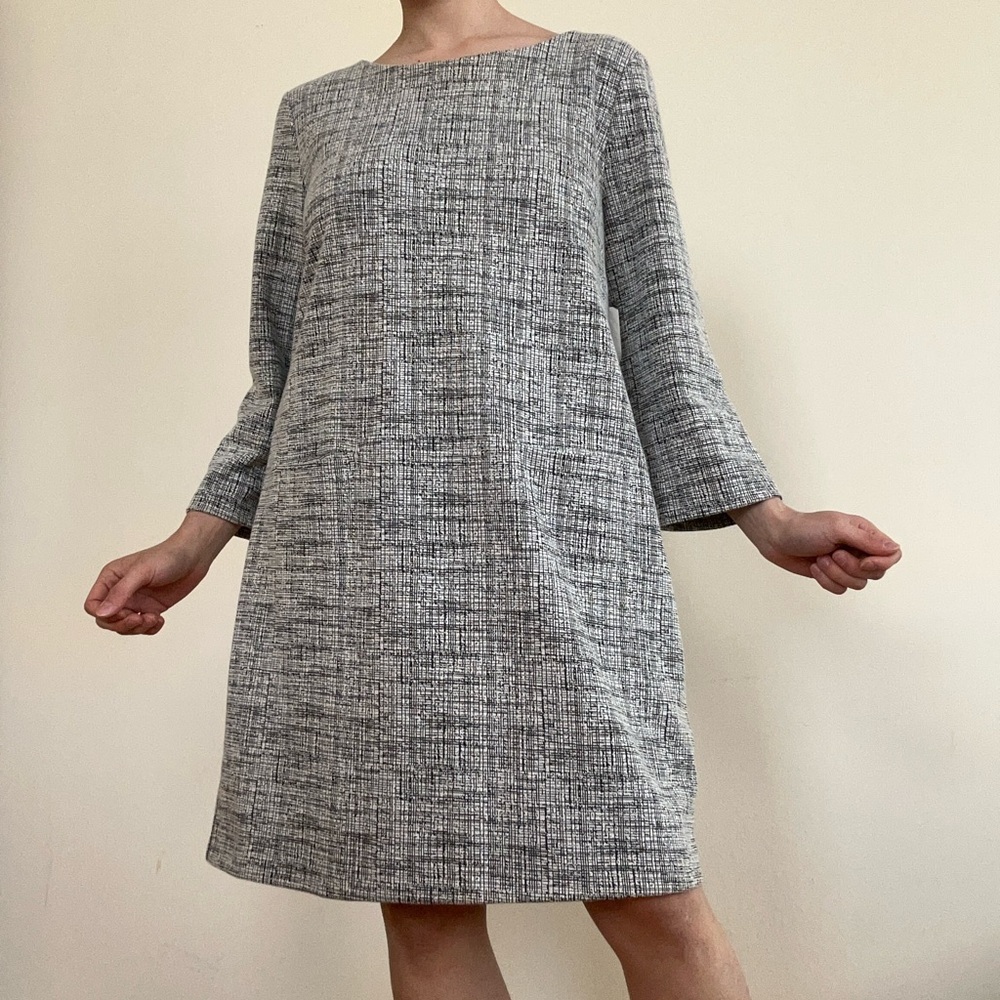 Gray Textured A-Line Shift Dress NWT